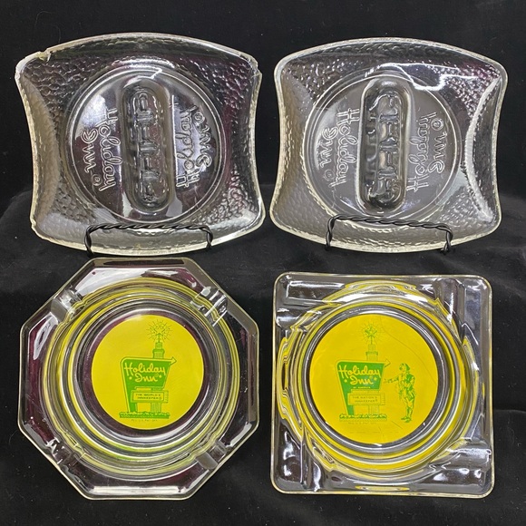 Holiday Inn Other Vintage Lot Of 4 3 Styles Of Clear Glass Holiday